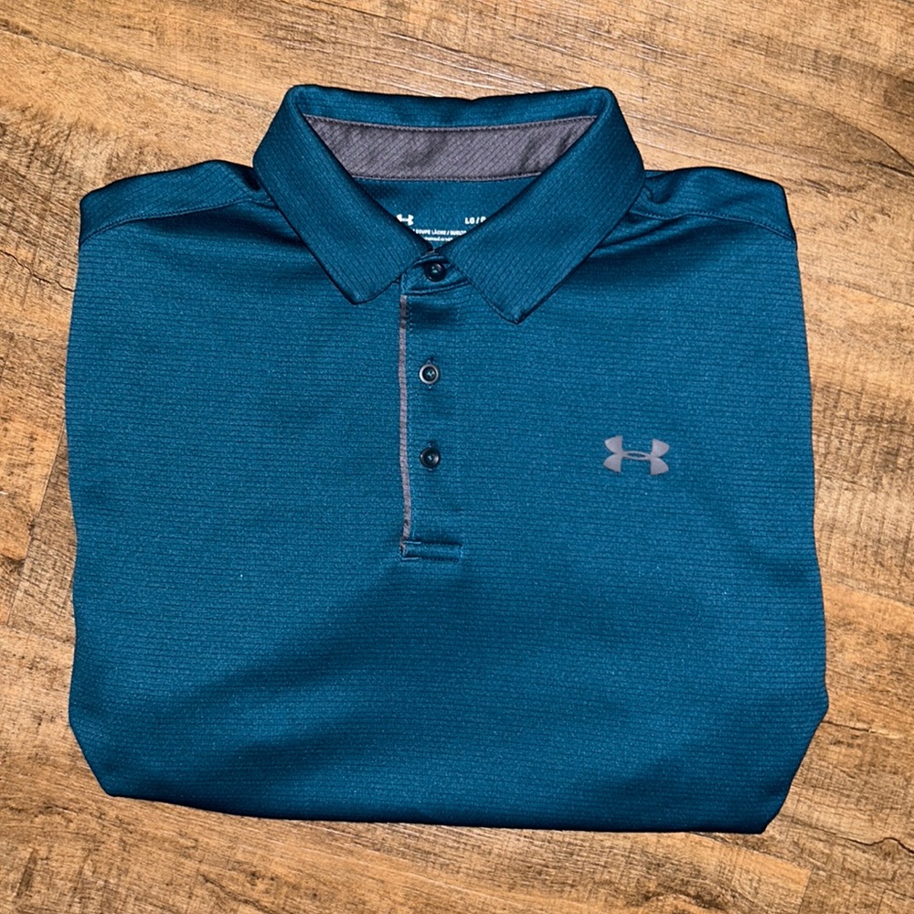 Green Under Armour Polo Heat Gear